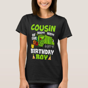 Kids Cousin Of The Birthday Boy Garbage Truck Bir T-Shirt