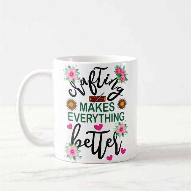 Kids Crafting Is My Life Crafters Quilting Sewing  Coffee Mug (Left)