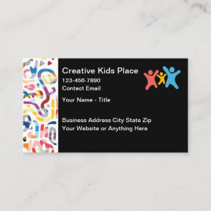 Kids Creative Preschool Daycare Colourful Business Card