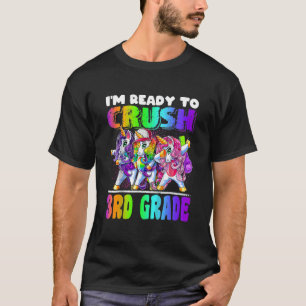Kids Crush 3rd Grade Dabbing Unicorn Back To Schoo T-Shirt