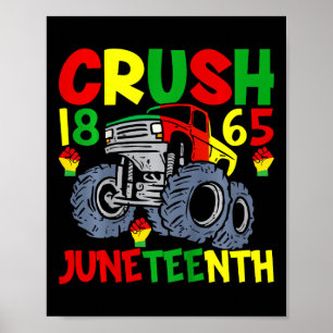 Kids Crush Juneteenth Truck Design For Juneteenth  Poster