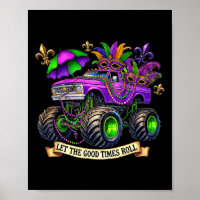 Kids Crush Mardi Gras Toddler Truck Funny Monster 