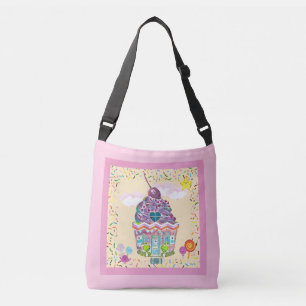 Kids Cupcake House and Candy Pink Purple Bag