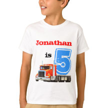 Kids Custom Construction Truck 5th Birthday