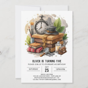 Kids Custom Detective Birthday Invitation