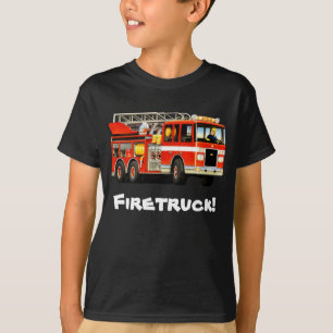 Kid's Custom Fire Truck T-Shirt