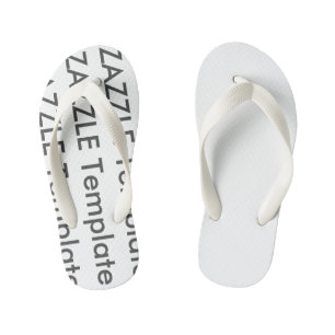 Kids' Custom Flip Flops Blank Template