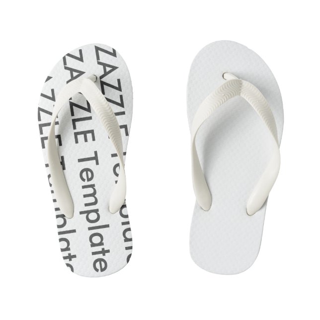 Kids' Custom Flip Flops Blank Template (Footbed)