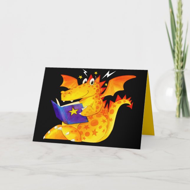 Kid's Custom Funny Baby Dragon Card (Front)