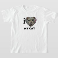 Kids Custom “I Heart” Photo & Text T-Shirt 