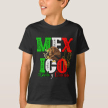 Kids Custom last name mexico shirts