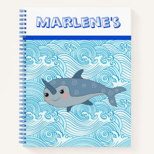 Kids Custom Narwhal Sketch Notebook