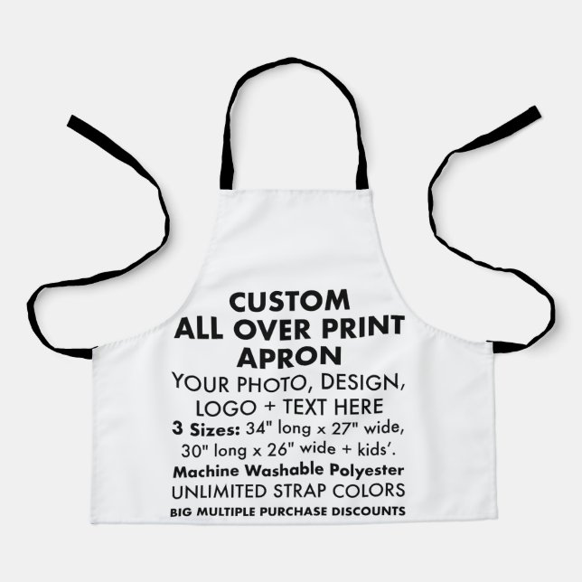 Kids' Custom Personalised All Over Print Apron (Front)