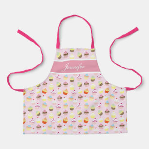 Kid's Custom Pink Cupcake Girly Girl's Apron