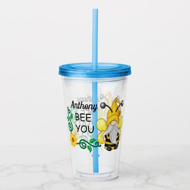 Kids Customise Bee You Acrylic Tumbler (Front)