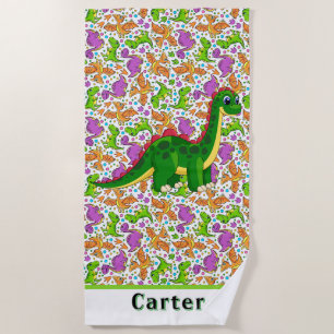 Kids Customise Dinosaur  Beach Towel