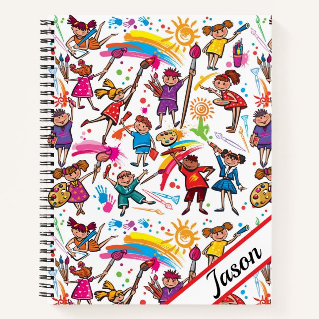 Kids Customise Sketch  Notebook (Front)