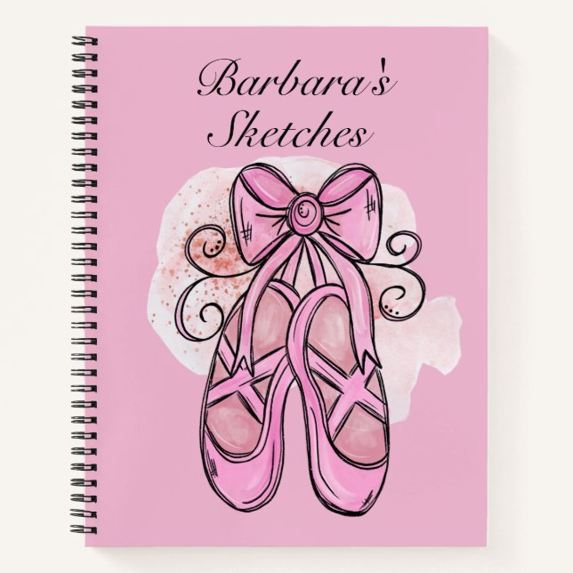 Kids Customised Ballet Sketch Notebook (Front)