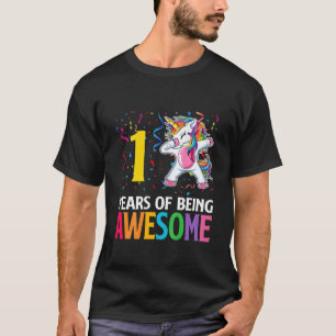 Kids Cute 1 Year Old Unicorn Dabbing 1St Birthday T-Shirt