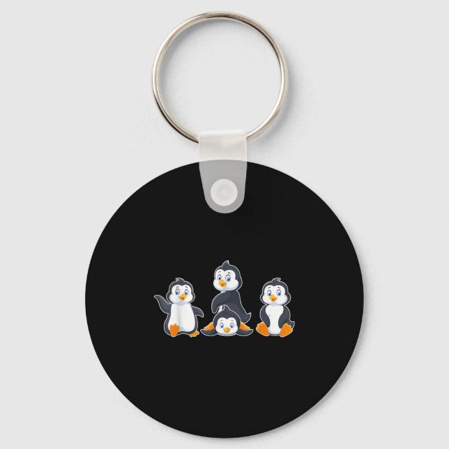 Kids Cute Animal Penguin  Key Ring (Front)