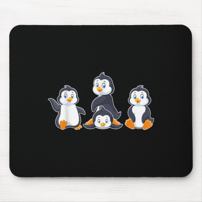 Kids Cute Animal Penguin  Mouse Mat (Front)