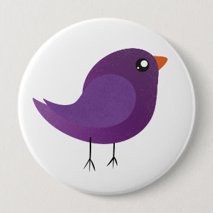 Kids cute birdy 10 cm round badge