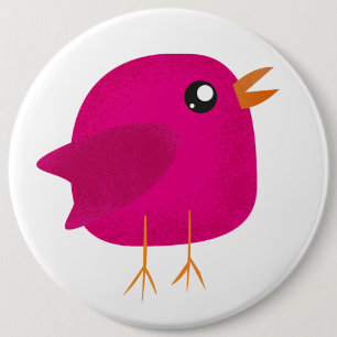 Kids cute birdy    6 cm round badge