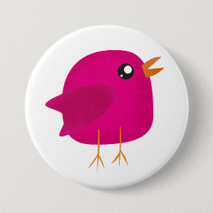 Kids cute birdy 7.5 cm round badge