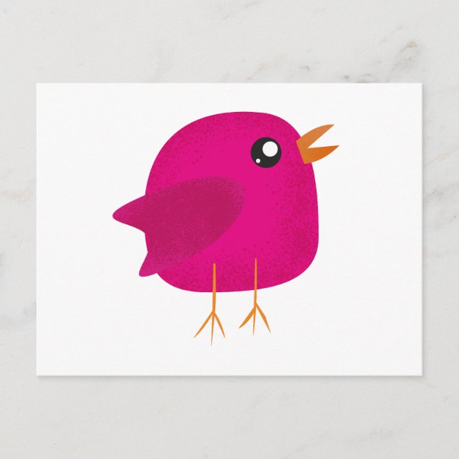 Kids cute birdy    announcement postcard (Front)
