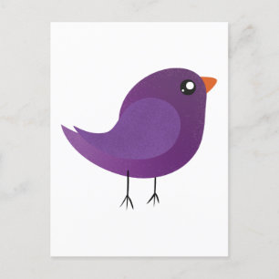 Kids cute birdy  announcement postcard