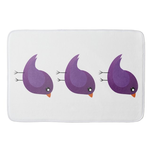 Kids cute birdy  bath mat (Front)