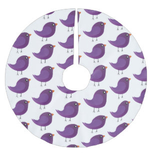 Kids cute birdy  brushed polyester tree skirt