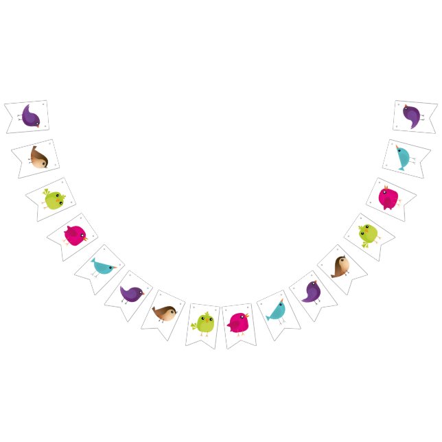 Kids cute birdy  bunting  (All)