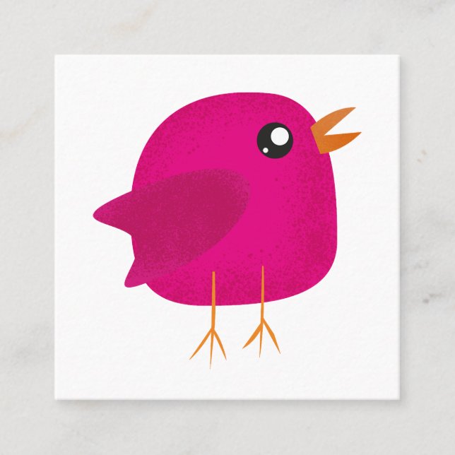 Kids cute birdy   calling card (Front)