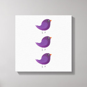 Kids cute birdy  canvas print