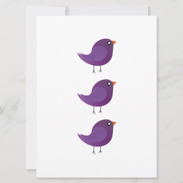 Kids cute birdy  card (Front)