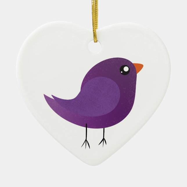 Kids cute birdy   ceramic tree decoration (Front)