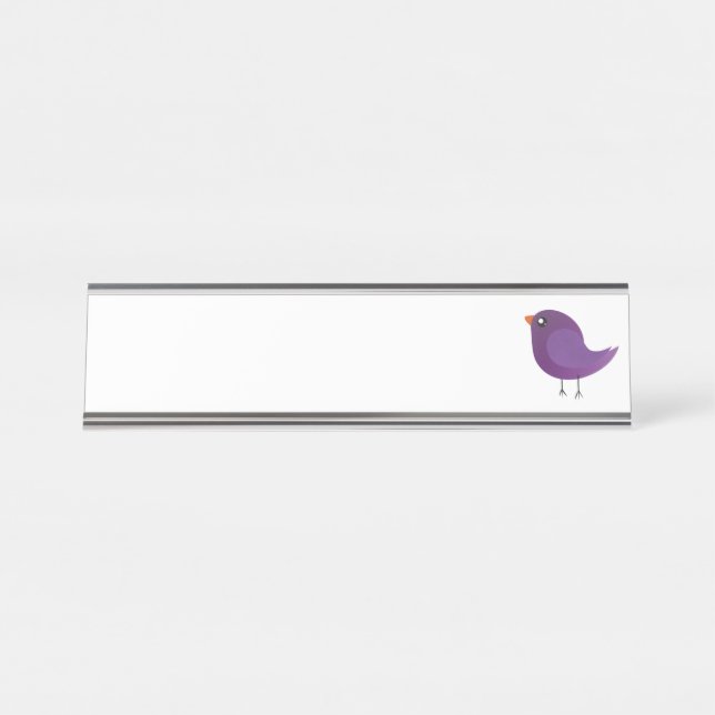 Kids cute birdy  desk name plate (Front)