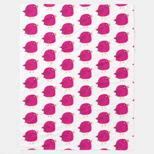 Kids cute birdy fleece blanket