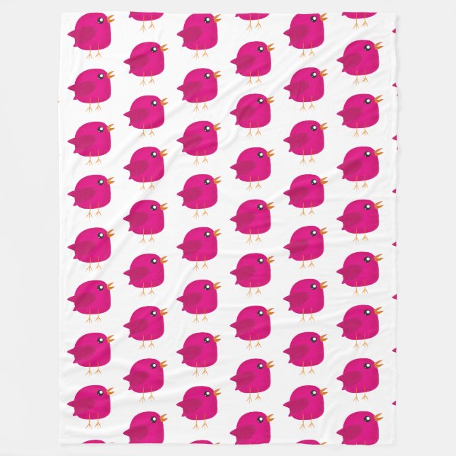 Kids cute birdy   fleece blanket (Front)
