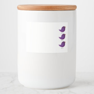 Kids cute birdy food label