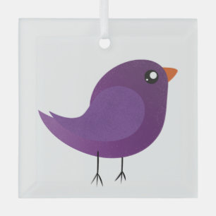 Kids cute birdy  glass tree decoration