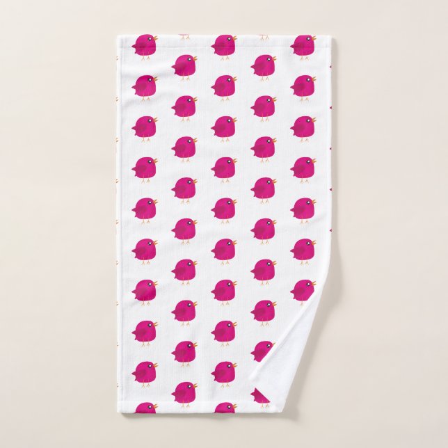 Kids cute birdy  hand towel (Hand Towel)