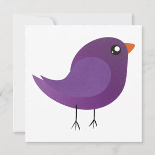 Kids cute birdy  holiday card