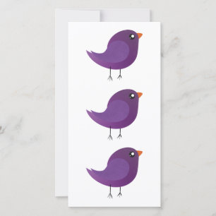 Kids cute birdy holiday card