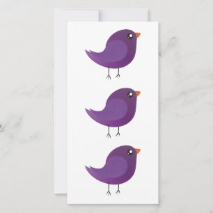 Kids cute birdy holiday card