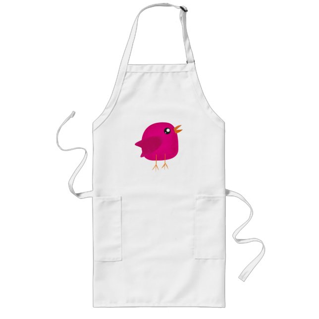 Kids cute birdy  long apron (Front)