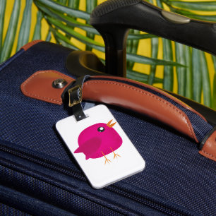 Kids cute birdy luggage tag