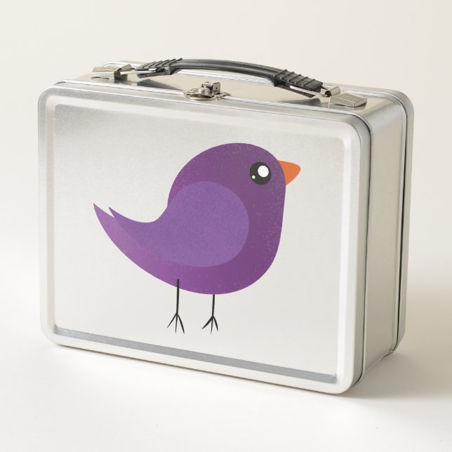 Kids cute birdy  metal lunch box (Front)