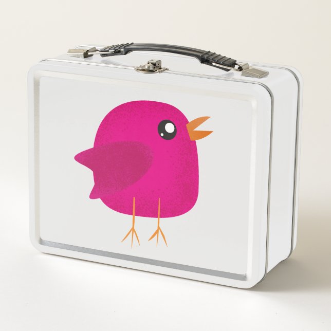 Kids cute birdy   metal lunch box (Front)